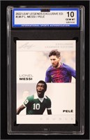 Lionel Messi / Pele 2022 Leaf Legends Exclusive Ed
