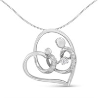 Elegant Elegant .15ct Diamond Heart Necklace