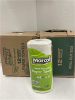 12 Giant Rolls Marcal 100% Recycled Paper Towels