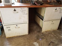Work bench with storage drawers