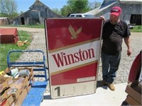 Vintage Winston Cigarette Sign w/ Metal Frame