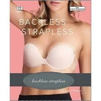 Sz B Nude Womens Plunge Backless Strapless Bra A13