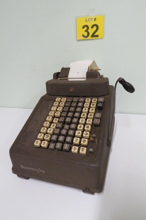 Antique Burroughs Adding Machine