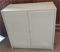 White Wooden Storage Cabinet 15" x 31" x 32"