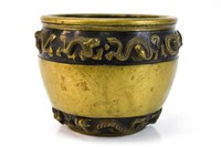 Antique Chinese Bronze Dragon Bowl or Censer