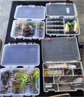 TRAY OF TACKE TRAYS AND CONTENTS