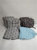 Two Sets of 4 Outdoor Chair Cushions & 2 Round