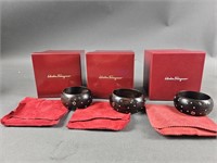 3 Salvatore Ferragamo Wide Cuff Bracelets