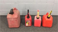 Lot 4 Plastic Gas Cans