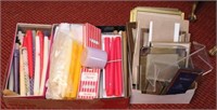 boxes of picture frames & candles. Buyer must take