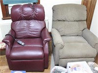 2 power recliners, 2 stools, asstd linens; buyer