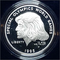 1995 Special Olympics Proof Silver Dollar MIB