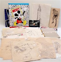 Walt Disney Lot - 1950s Sample Drawing Submissions