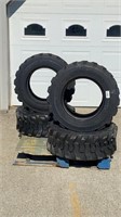 Set of 4 12-16.5 N.H.S Nylon Skid Steer Tires