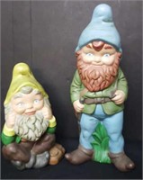 (2)  Ceramic Elf Gnomes