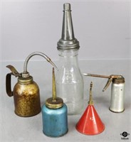 Vintage Oil Cans/Bottle / 5 pc
