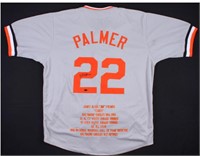 Hand-Signed XL Jim Palmer on Field Style Jersey