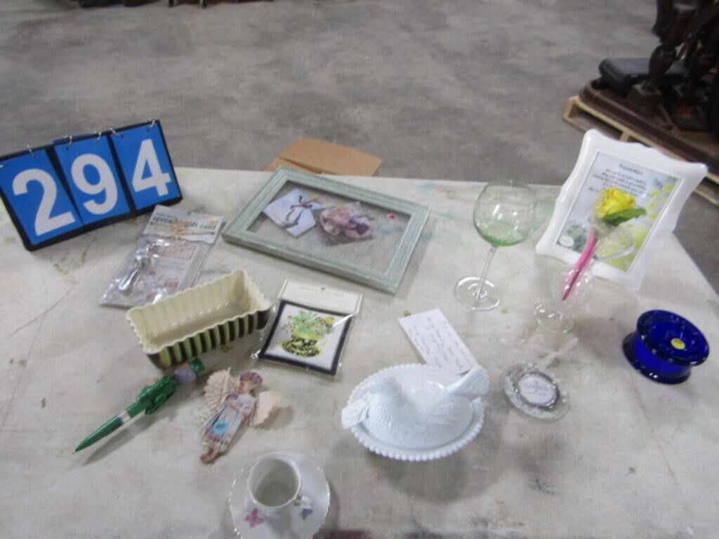 GROUP- TEA CUP, MUG MAT, TRINKET BOX, HEN IN NEST