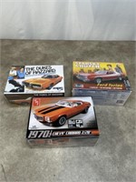New in packaging scale model car build kits