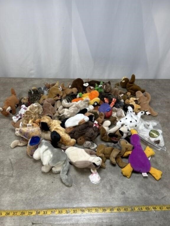 Assortment of TY beanie babies and some other