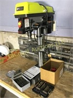 Ryobi drill press with many bits included dp103L