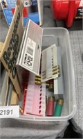 Misc box of ammo, camp, fishing stuff