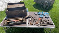 Craftsman Tools Box and tools, chisels , grinding
