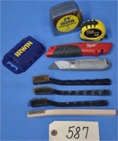 Asst'd tool misc incl Stanley tapes  & more