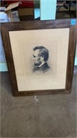 19x22 Abe Lincoln framed
