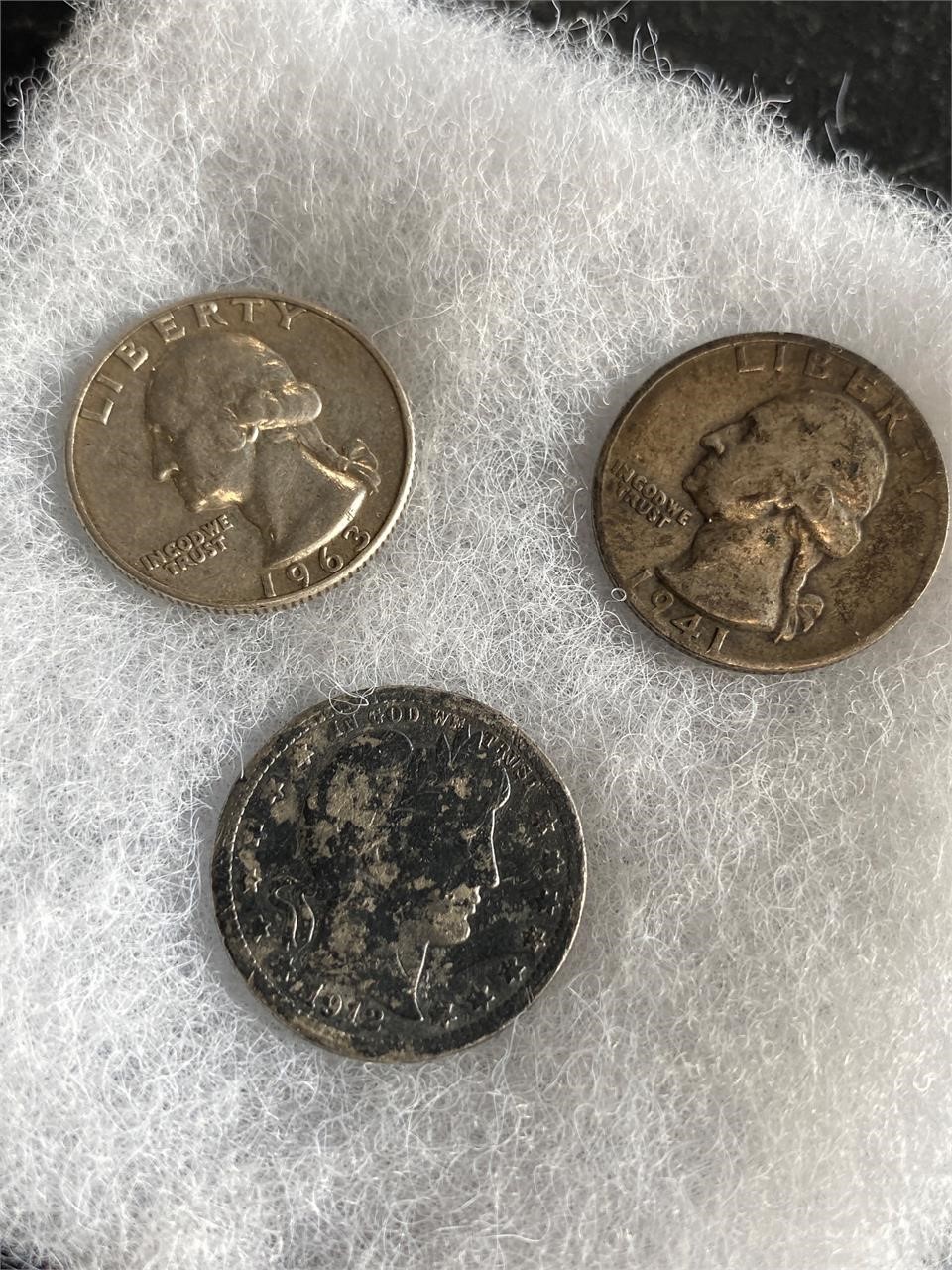 3 Silver Quarters