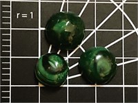 Round Malachite Cabochons (#3 Total)