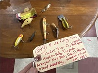 7 old fishing lures Cordell Weezel Heddon Arbogast