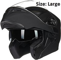 ILM Motorcycle Dual Visor Flip up Modular Full Fac