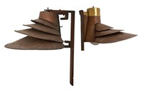 Industrial Copper and Brass Wall Sconces, Pair