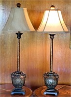 Oriental Style Buffet Table Lamps (2)