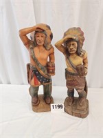 Pair Composite Native American Figures,