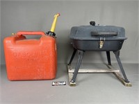 Leaf Blower, Gas Can, and Table Top Grill