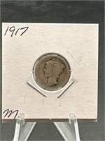 90% Silver 1917 Mercury Head Dime