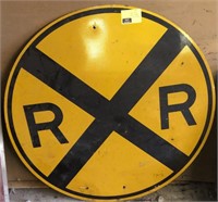 Caution Railroad Sign, 3ft Diameter