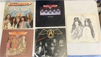 5) Aerosmith Vinyl records: dream on, rocks, get