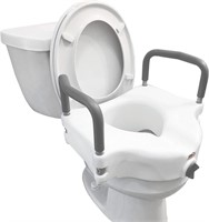 Carex 4.5 Inch Raised Toilet Seat with Arms