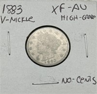 (N) 1883 Liberty Head V Nickel No Cents