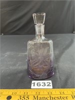 Etched Glass Bottle w/ Stopper