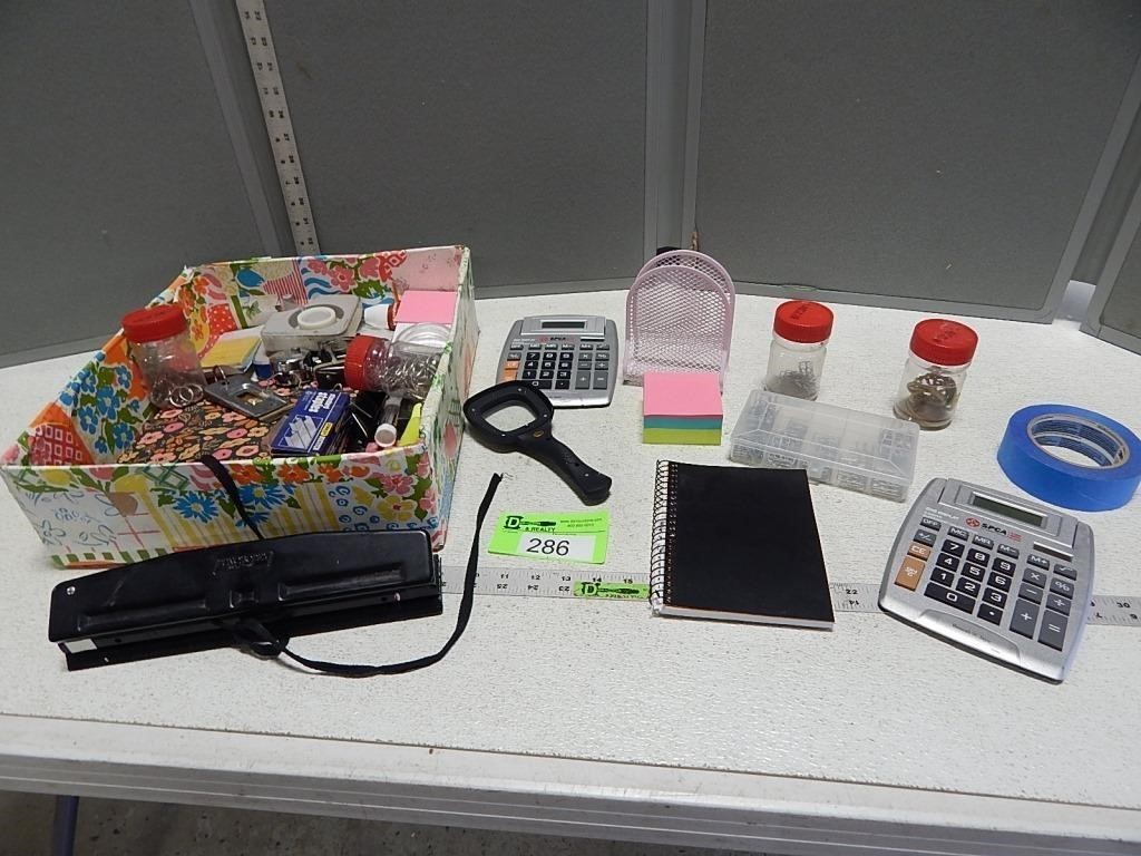 Assorted office supplies