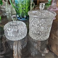 Cut Crystal Biscuit Jar, Gorham Crystal Candy Dish