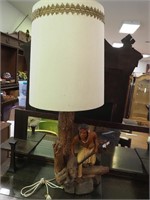 Table lamp with base of Native American with
