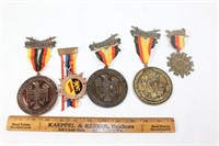 5 Metal German Collectors Medals -Volksmarch