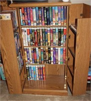 CABINET WITH VHS CONTENTS-MOSTLY DISNEY
