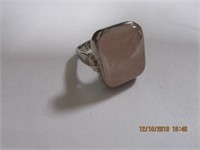 925 Ring Pink Stone-not tested