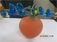 Glass Paperweight-Peach-2.5 x 3.5